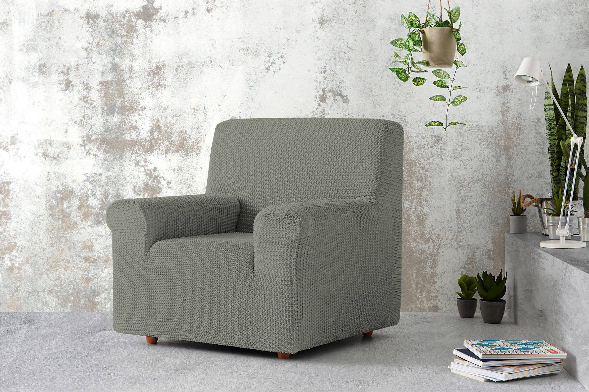 PovlečemeVás Napínací potah na křeslo - světle šedý