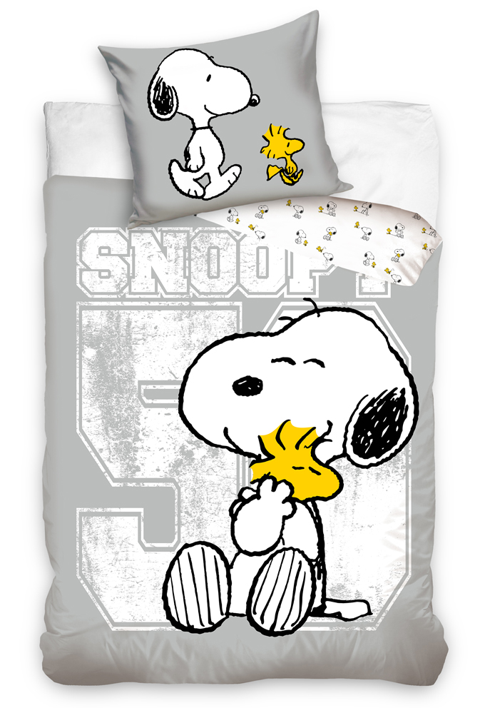 Levně Bavlněné povlečení 140x200 + 70x90 cm - Snoopy a Woodstock