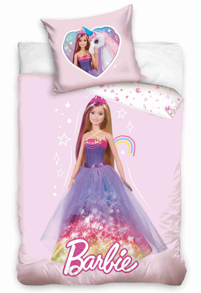 Levně Povlečení do postýlky 100x135 + 40x60 cm - Barbie princezna