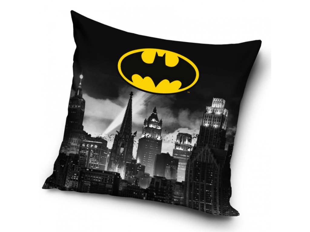 Levně Carbotex Povlak na polštářek 40x40 cm - Batman Noční Gotham