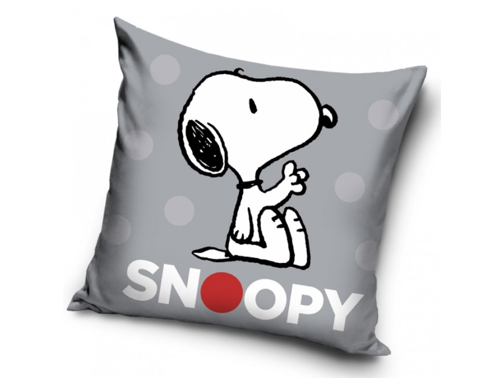 Levně Povlak na polštářek 40x40 cm - Snoopy Grey
