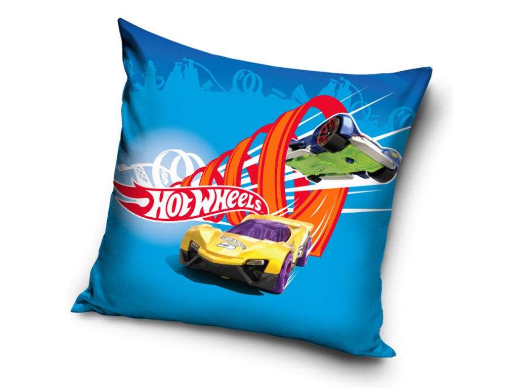 Levně Carbotex Povlak na polštářek 40x40 cm - Hot Wheels Ohnivá dráha