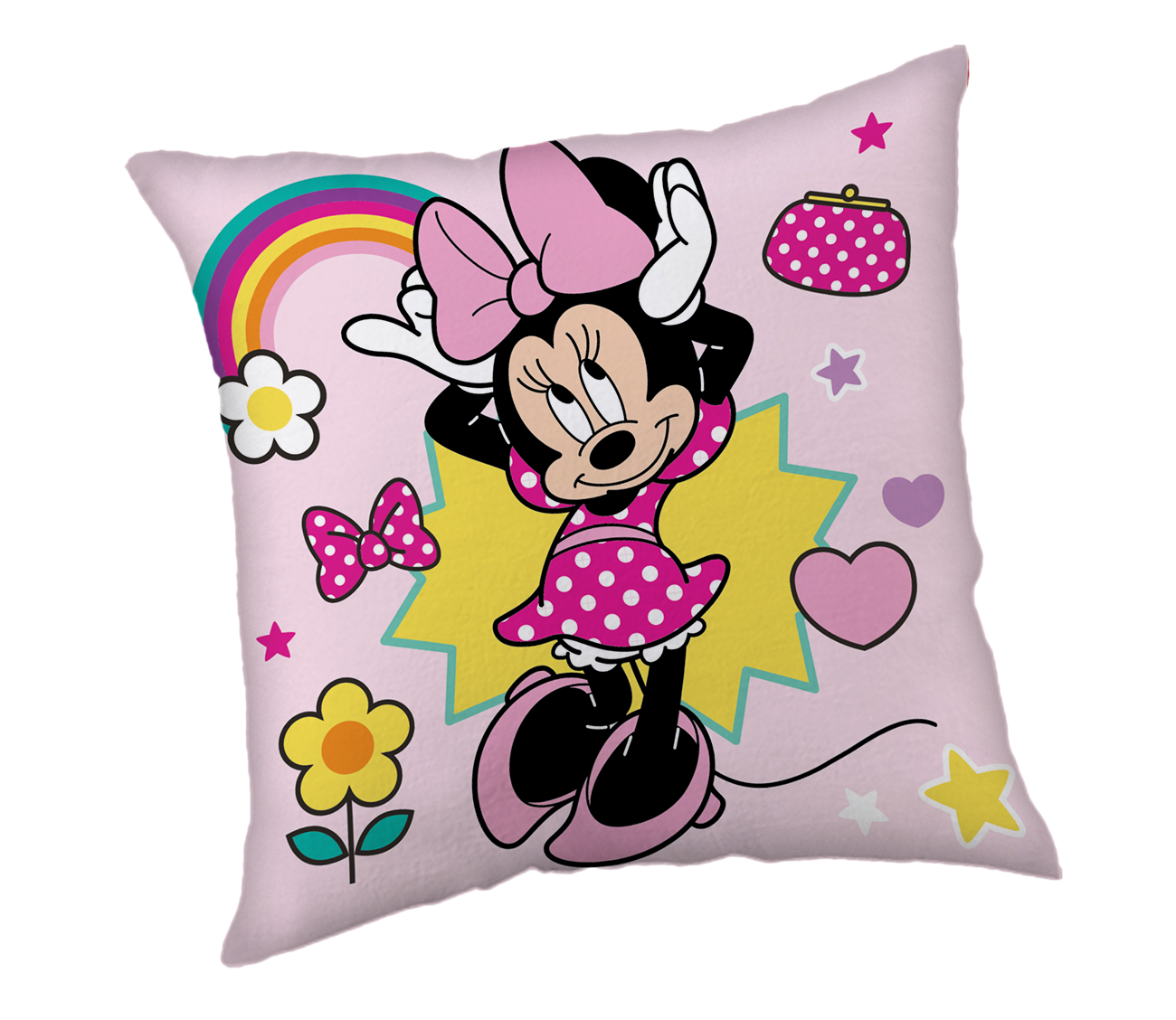 Jerry Fabrics Dekorační polštářek 40x40 cm - Minnie "Smile"