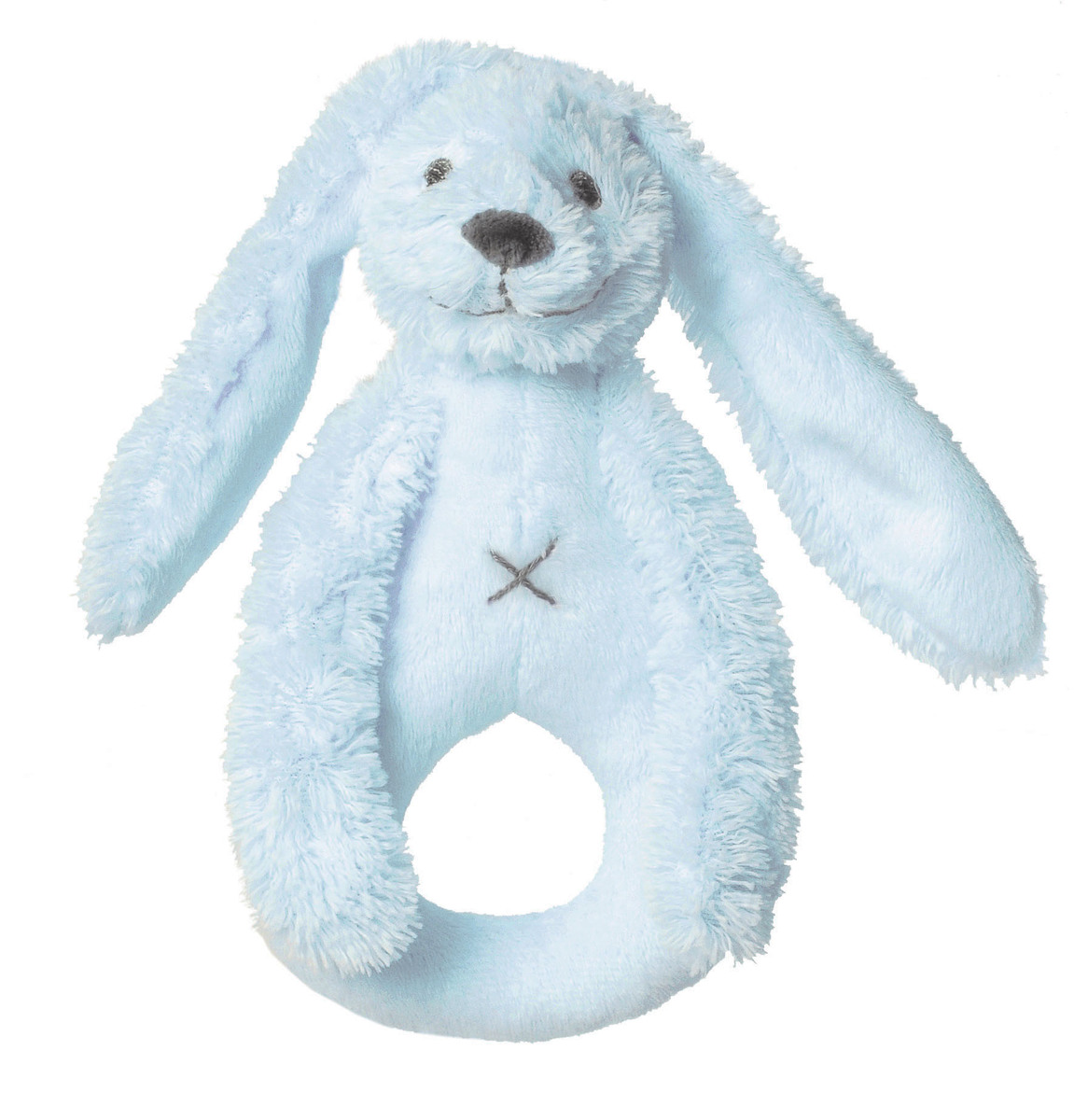 Levně Chrastítko králíček Richie plyšový světle modrý 18 cm 0+