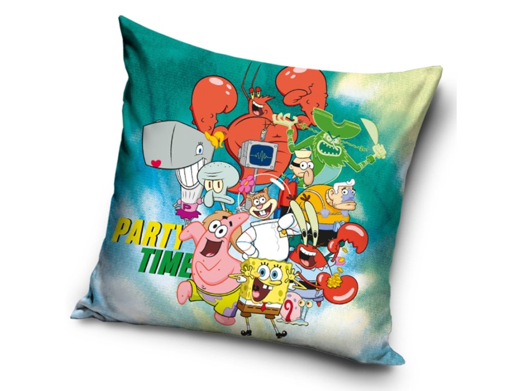 Levně Carbotex Povlak na polštářek 40x40 cm - Sponge Bob Party time