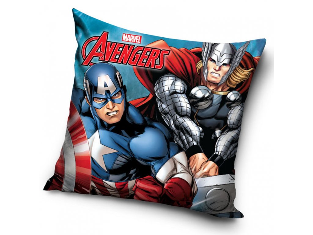 Levně Carbotex Povlak na polštářek 40x40 cm - Avengers Kapitán Amerika a Thor