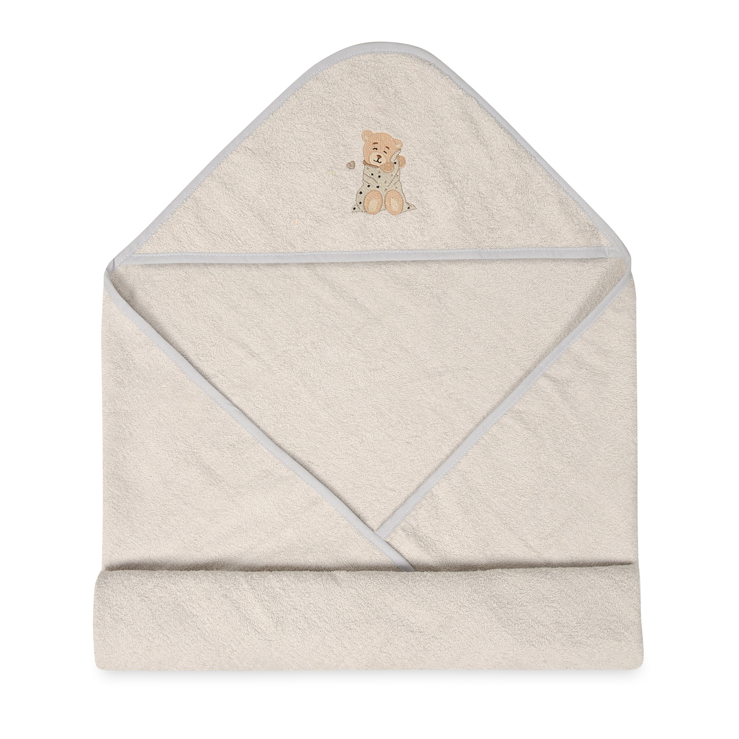 Babymatex Osuška s kapucí MAXI 100x100 cm - Šedá