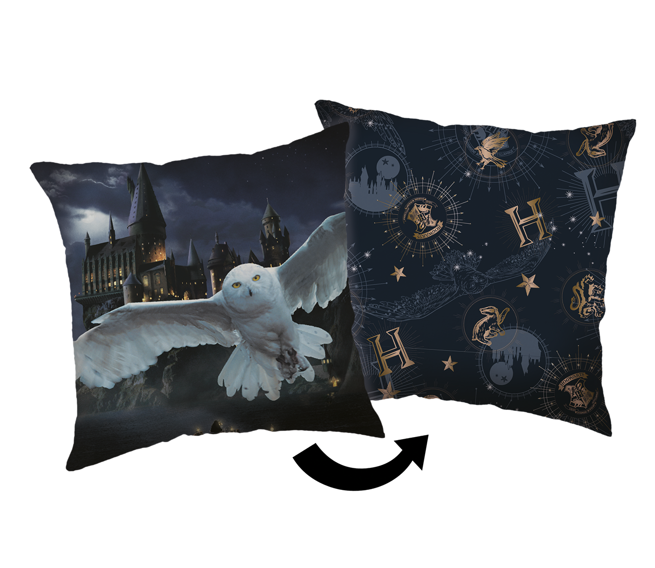 Jerry Fabrics Dekorační polštářek 40x40 cm - Harry Potter "Hogwarts"
