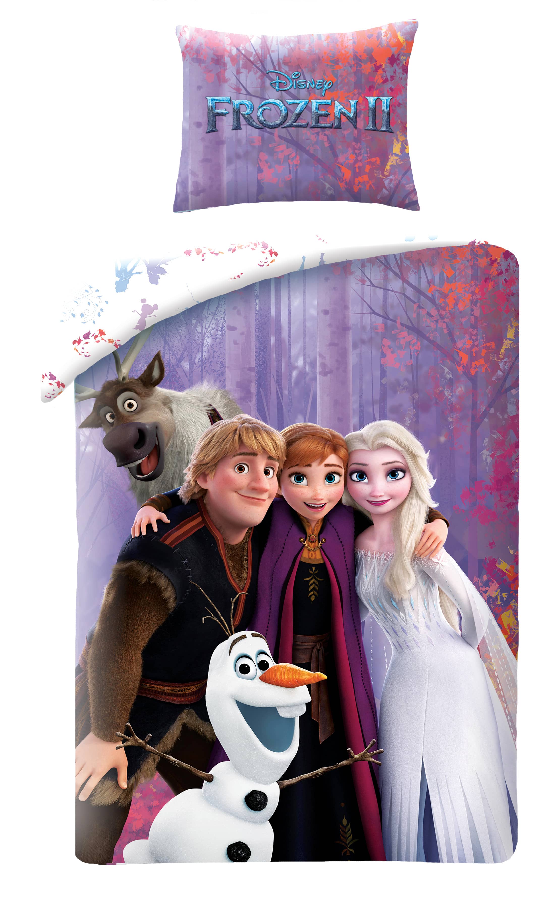 Halantex Bavlněné povlečení 140x200 + 70x90 cm - Ledové království 2 "Zakázaný les"