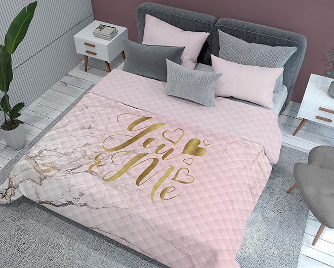 Detexpol Luxusní přehoz na postel 170x210 cm - You me