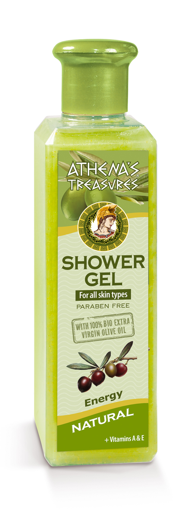 Athena's Treasures Energy sprchový gel s olivovým olejem Natural (250 ml)