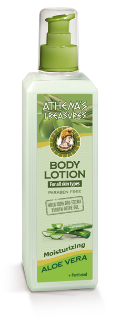 Athena's Treasures Hydratační tělové mléko s olivovým olejem a aloe vera (250 ml)