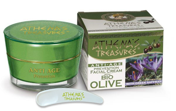 Athena's Treasures Anti-age pleťový krém s olivovým olejem a šafránem (50 ml)