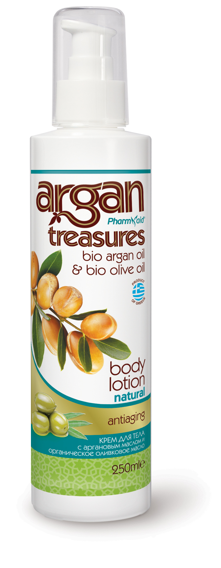 Argan Treasures Anti-age tělové mléko s arganovým olejem, Natural (250 ml)