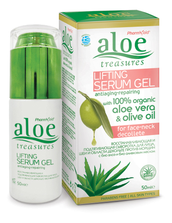 Aloe Treasures Liftingové pleťové sérum s aloe vera a olivovým olejem (50 ml)