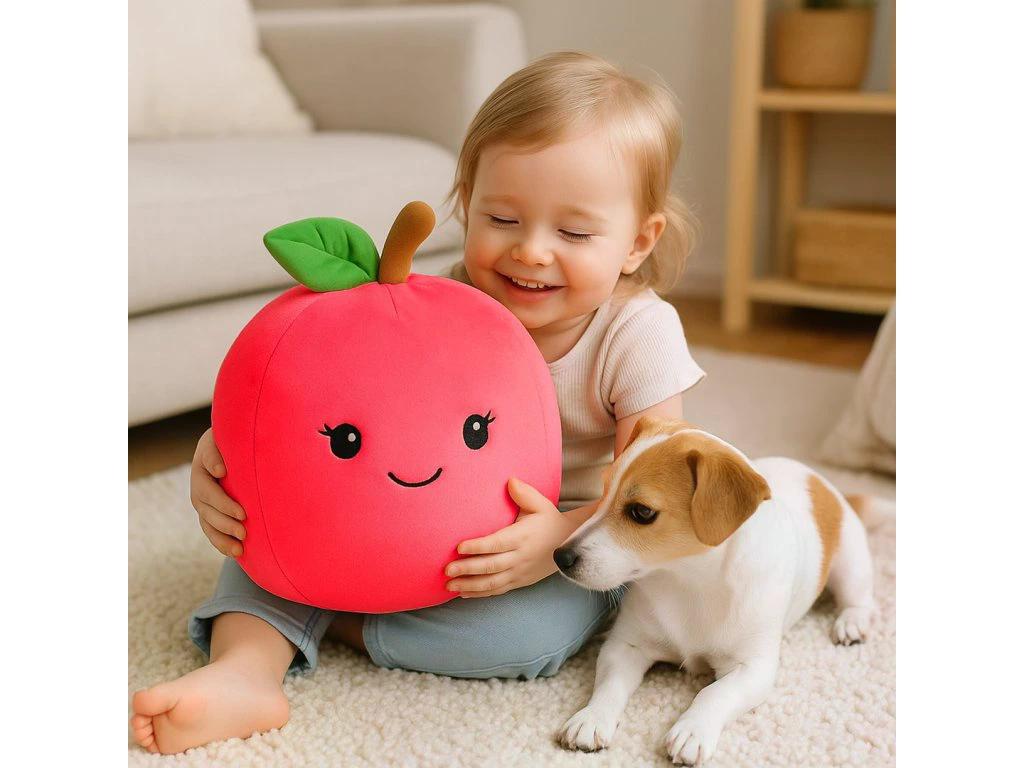 TipTrade Squish polštářek 35x35x32 cm - Jablko Soňa