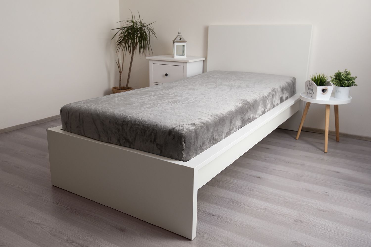 Jerry Fabrics Hřejivé prostěradlo mikroflanel 90x200 cm - Tmavě šedá