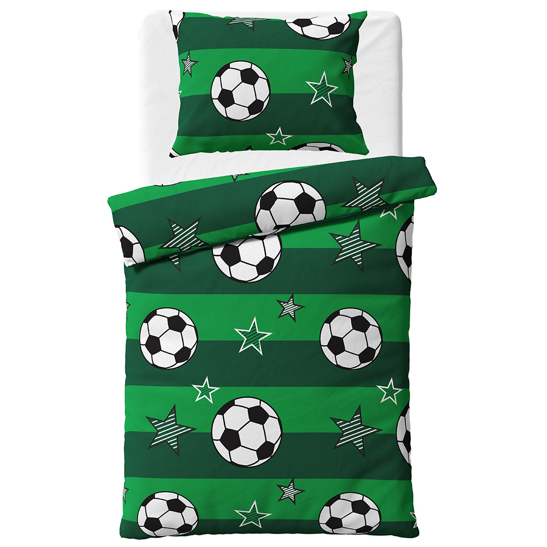 Bavlněné povlečení 140x200 + 70x90 cm - Fotbal