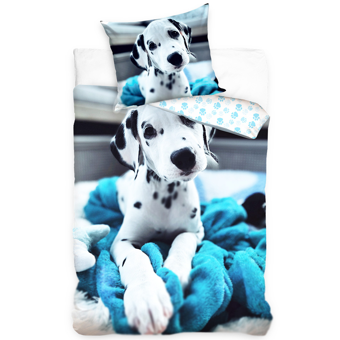 Bavlněné povlečení 140x200 + 70x90 cm - Pes dalmatin