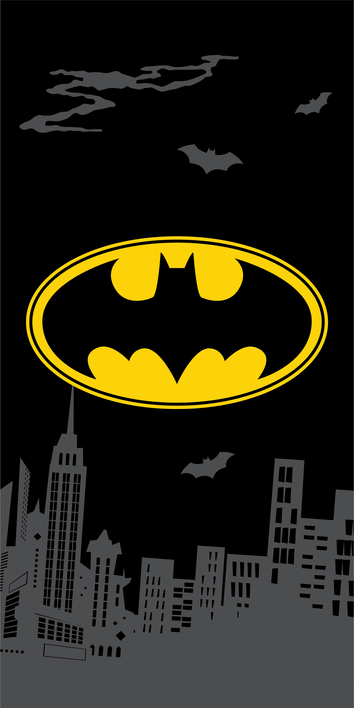 Jerry Fabrics Bavlněná froté osuška 70x140 cm - Batman "The Emblem"