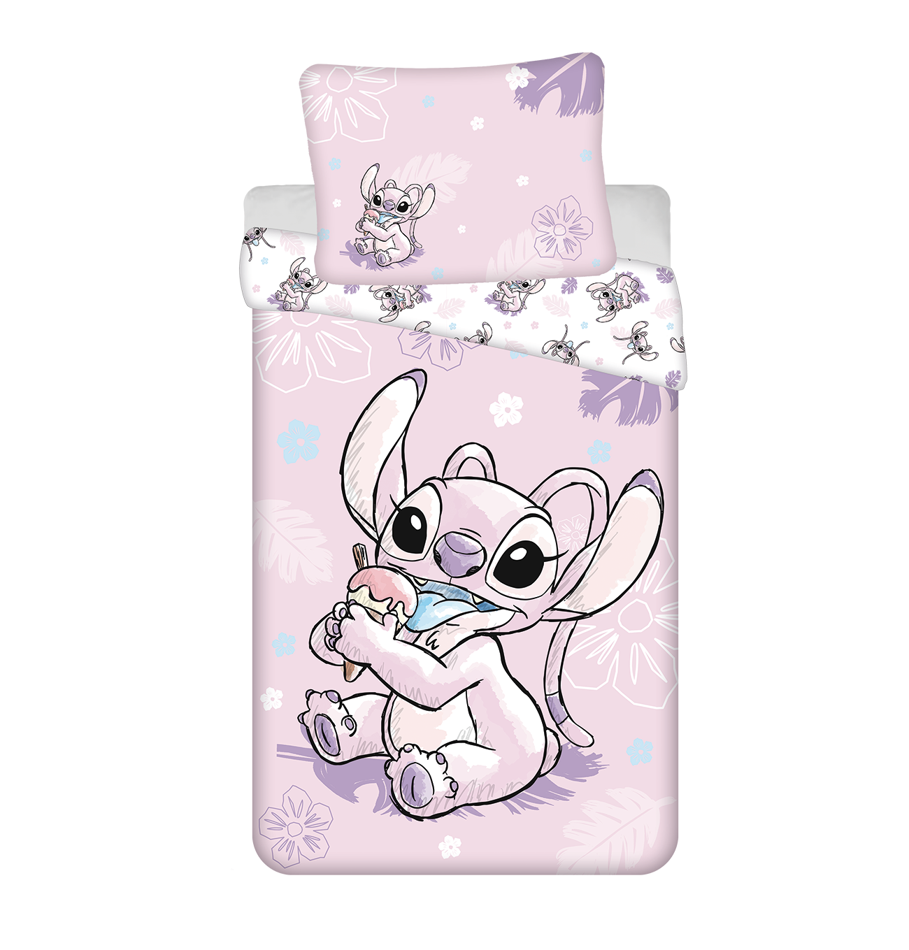 Jerry Fabrics Bavlněné povlečení 140x200 + 70x90 cm - Lilo and Stitch "Ice Cream"