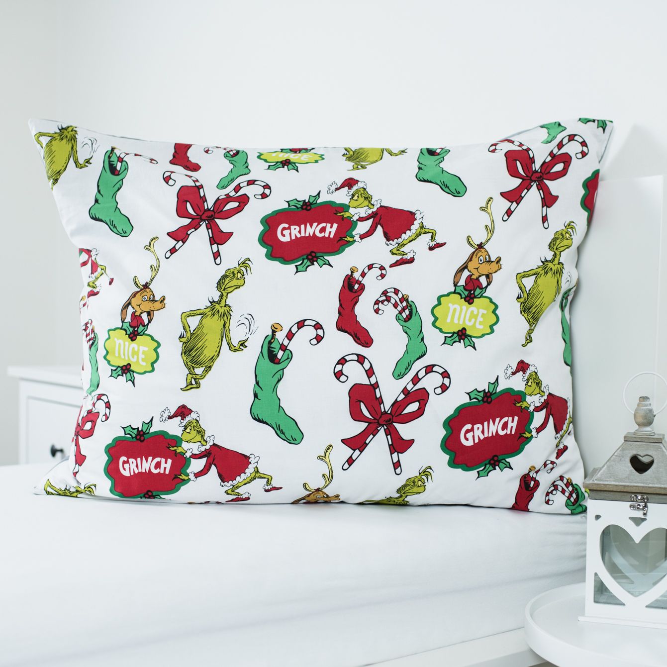 Jerry Fabrics Vánoční bavlněné povlečení 140x200 + 70x90 cm - Grinch "The Grinch"