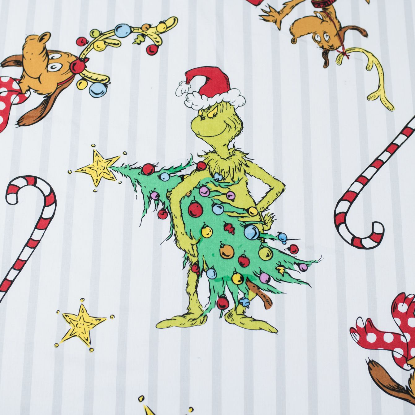 Jerry Fabrics Bavlněné napínací prostěradlo 90x200 + 25 cm - Grinch "Grinchmas"