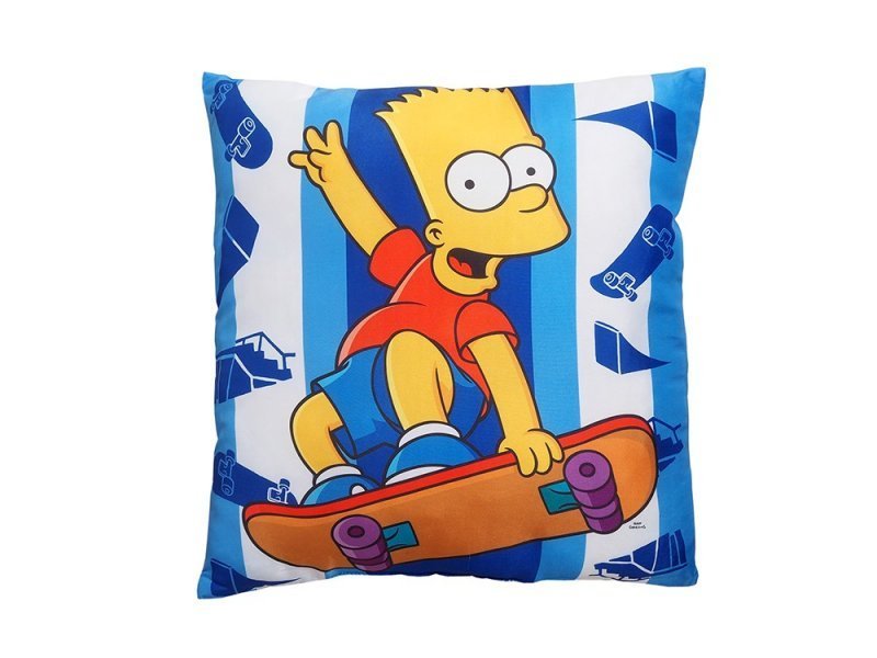 Jerry Fabrics Dekorační polštářek 40x40 cm - Bart Simpson skater