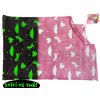 Deka mikroflanel 100x150 s jednorožci ve tmě svítící 0m+ růžová