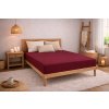 Luxusní bavlněné JERSEY prostěradlo s lycrou 90x200 cm - vínová