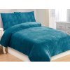 Povlečení mikroplyš 140x200 + 70x90 cm - Trojice petrolejová