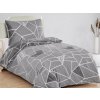 Povlečení mikroplyš 140x200 + 70x90 cm - Triangulo šedé