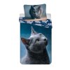 Bavlněné povlečení 140x200 + 70x90 cm - Dark cat