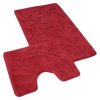 Koupelnová a WC předložka 60x100 + 60x50 cm - Listy vínové