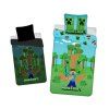 Bavlněné povlečení 140x200 + 70x90 cm - Minecraft "Jungle Fight" se svítícím efektem
