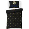 Bavlněné povlečení 140x200 + 70x90 cm - Real Madrid Royal Black