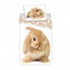 Bavlněné povlečení 3D fototisk 140x200 + 70x90 cm - Bunny brown