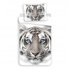 8561 bavlnene povleceni 3d fototisk se zipem white tyger 140x200