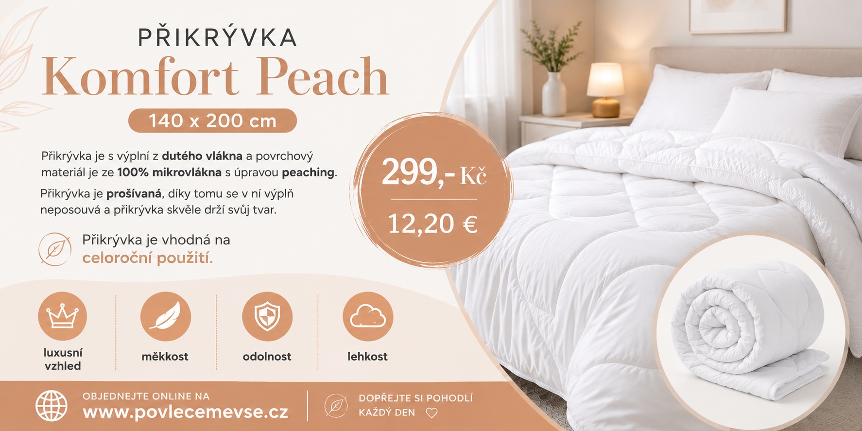 Přikrývka PEACH