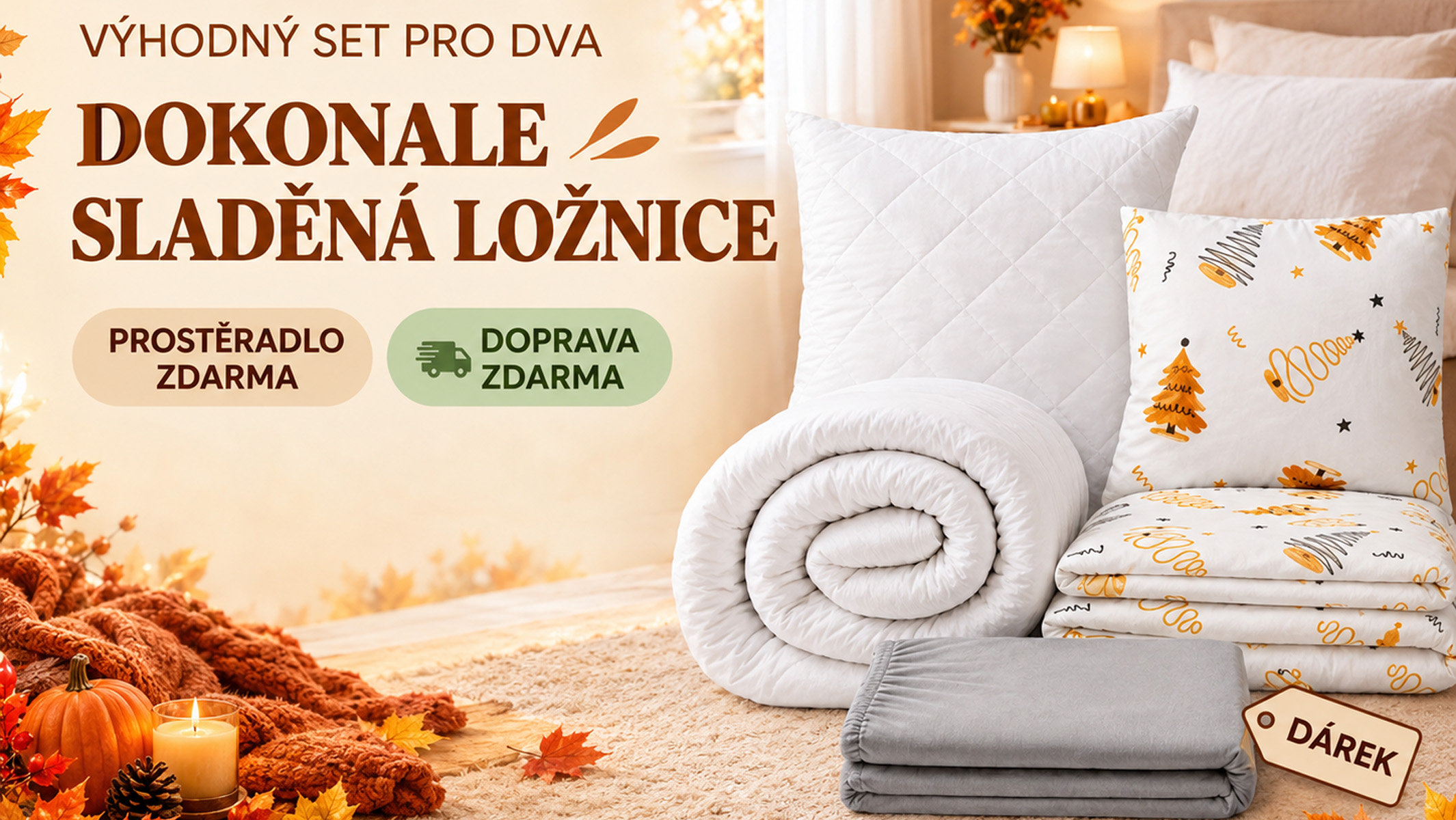 Vánoční povleceni prikryvka polstar + Dárek prostěradlo