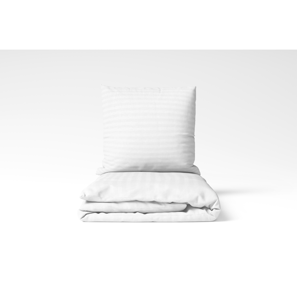 Top textil Povlečení Saténový damašek 140x200, 70x90 cm, bílá