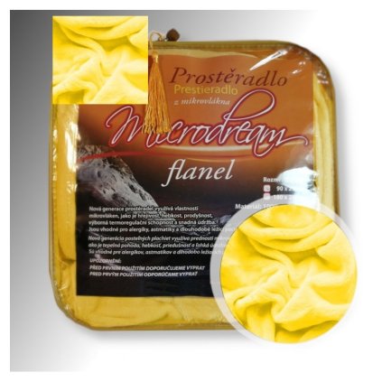 1l mikroplysove prosteradlo povlecemevse chanar microdream flanel 90200 syte zluta