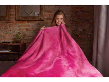 Mikroflanelová deka 150x200 cm růžová
