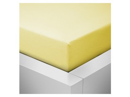 Prostěradlo Jersey Top 220x200 cm krém/sv. žlutá