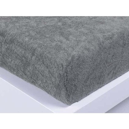 Prostěradlo Froté Top 90x200cm středně šedá