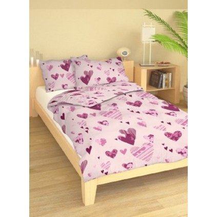 bavlnene povleceni srdce pink 124435 c0