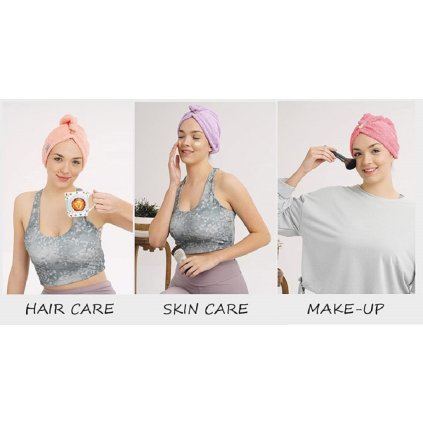froté turban Sprchové lázeňské kosmetické chemicke turbany pro ženy hotel