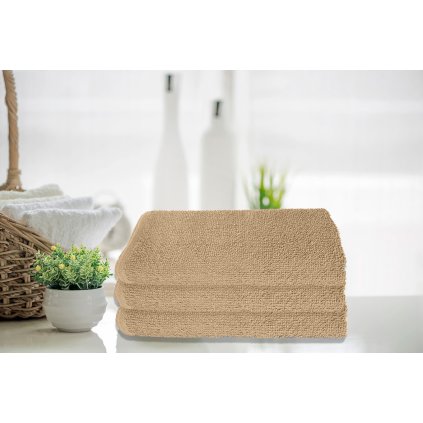 ručník 50x90 bezova 400gsm ekonom
