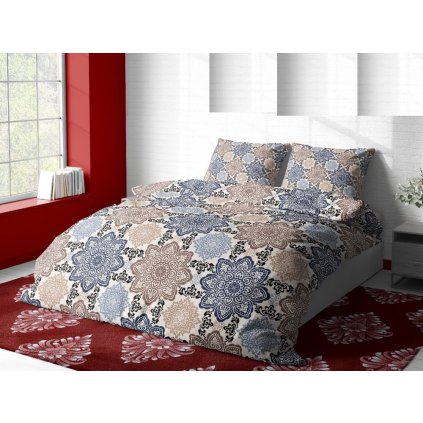 Flanelové povlečení Modrá mandala 140x200, 70x90 cm