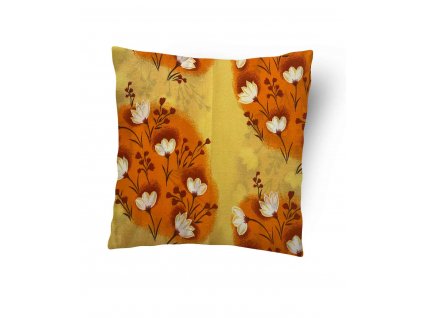 Povlak na polštářek Oranžové květy 40x50 cm - II. jakost